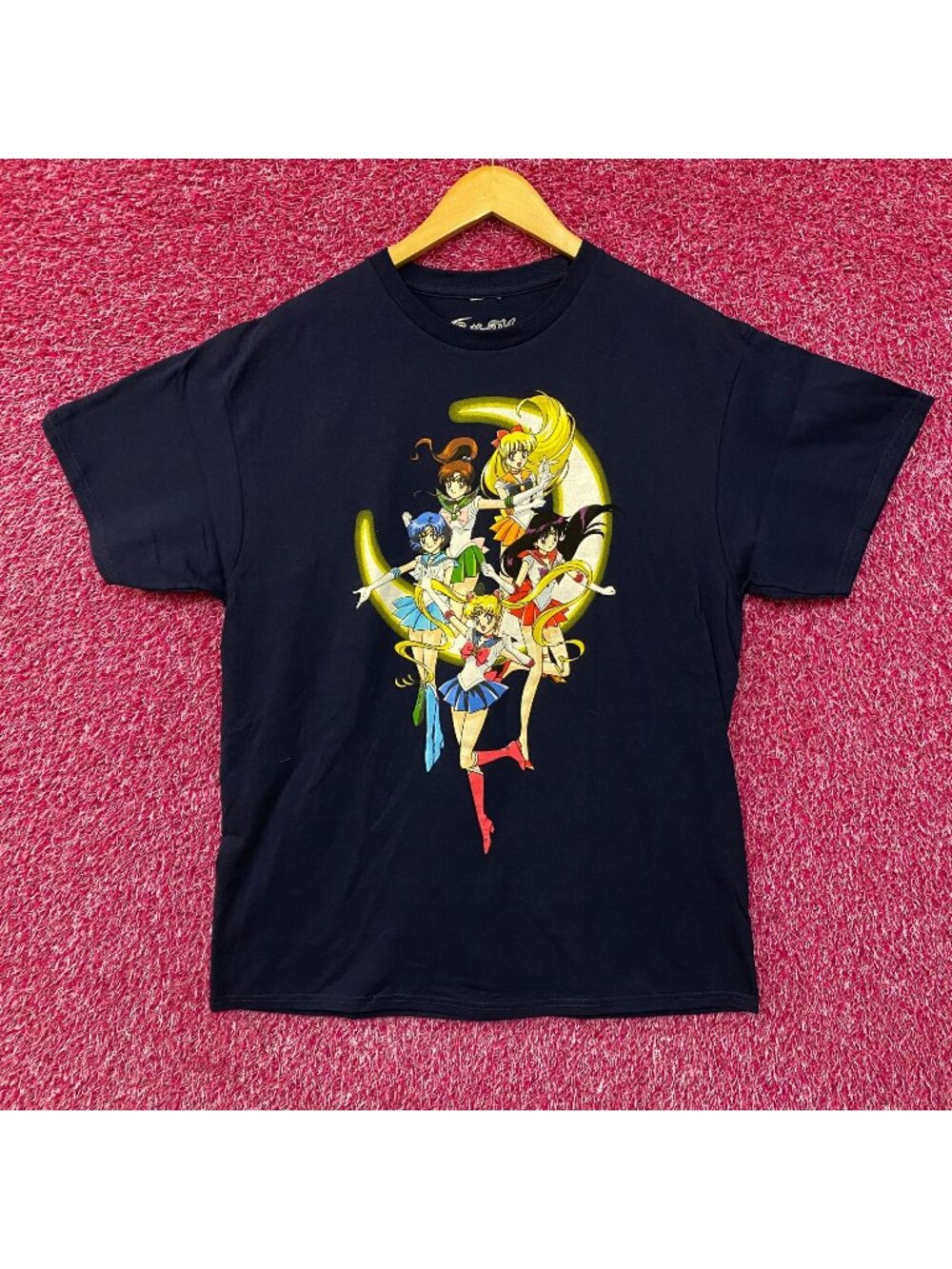 Sailor Moon Sailor Scouts Anime Series Blue T-Shirt Large